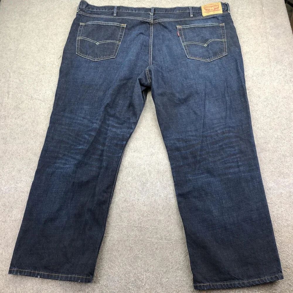 Levis 559 Jeans Mens 50x30 Blue Dark Wash Relaxed Straight Denim Pants Casual